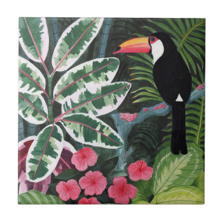 Azulejo mosaicos de hojas de palma de arte