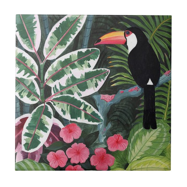 Azulejo mosaicos de hojas de palma de arte (Frente)