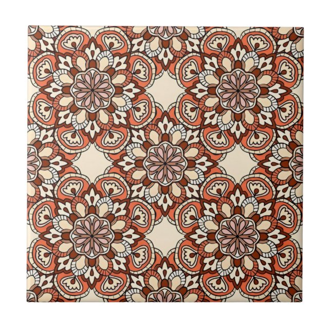 Azulejo mosaicos orientales de estilo medio (Frente)