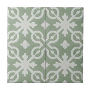 Azulejo mosaicos verdes clásicos