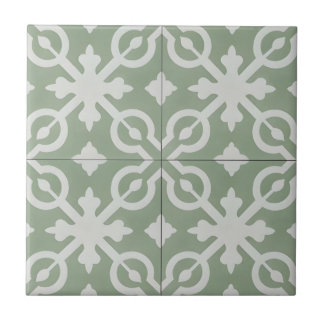Azulejo mosaicos verdes clásicos