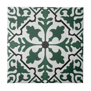 Azulejo mosaicos verdes clásicos