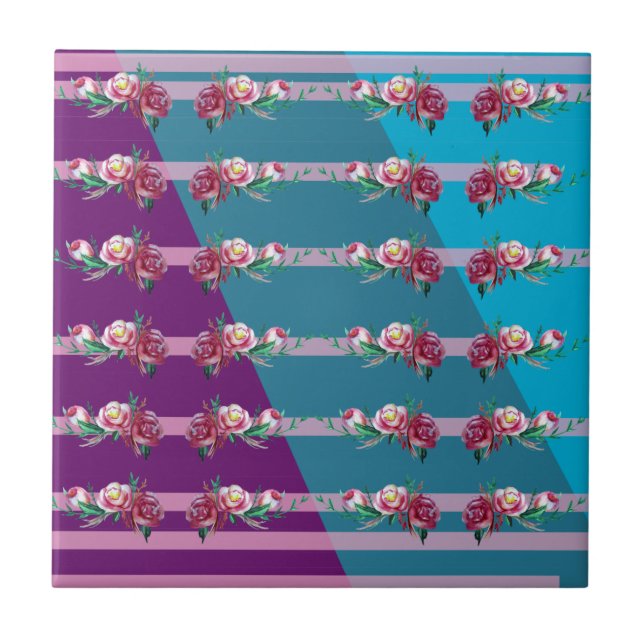 Azulejo Mosaicos Y Líneas De Cerámica Tile Fotográfico (Frente)