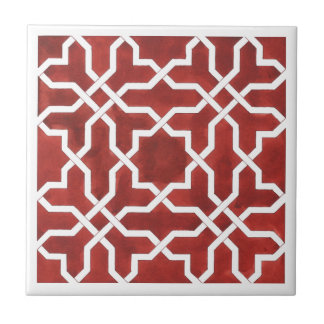 Azulejo Mosaïque andalouse rouge ALHAMBRA