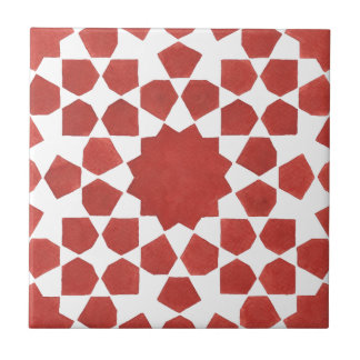 Azulejo mosaïque marocaine rouge MAMLUK
