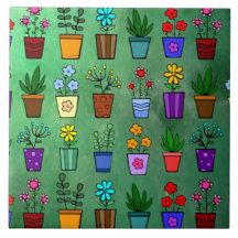 Moscas de flores Tile cerámico