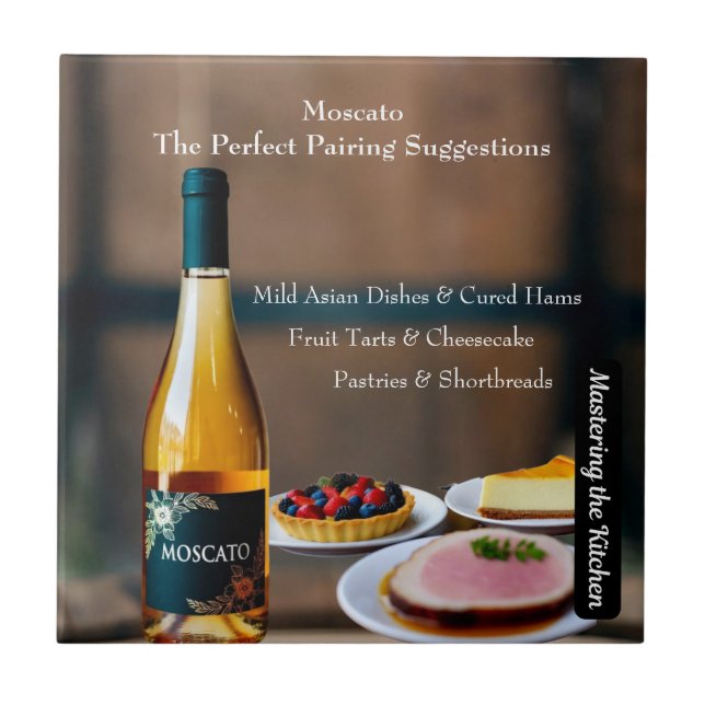 Azulejo Moscato Wine Pairing Guide/Mastering the Kitchen (Frente)