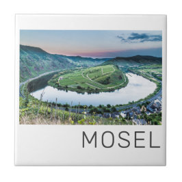 Azulejo Moselle Calmont Loop Bremm Sunset River Souvenir