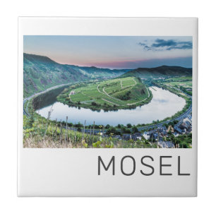 Azulejo Moselle Calmont Loop Bremm Sunset River Souvenir