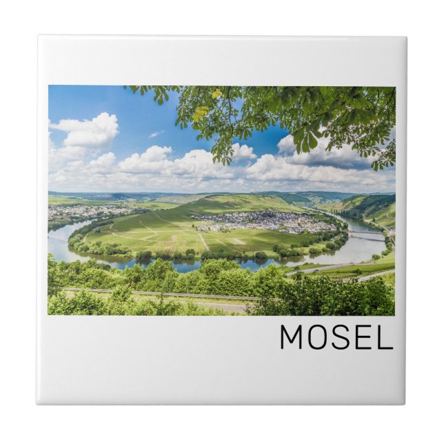 Azulejo Moselle Loop Trittenheim Panorama Alemania Souveni (Frente)