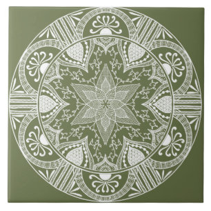 Azulejo Moss Mandala