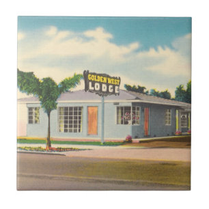 Azulejo Motel Antiguo, Hotel Golden West Lodge con Palmera