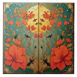 Azulejo Moth Sanctuary Under the Moonlit Sky