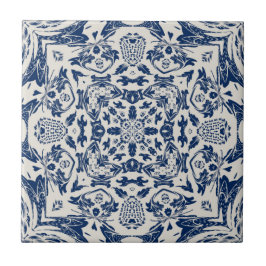 Azulejo motif bleu ancien