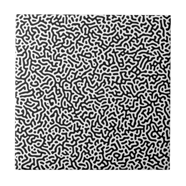 Azulejo Motif de Turing Noir et Blanc (Frente)