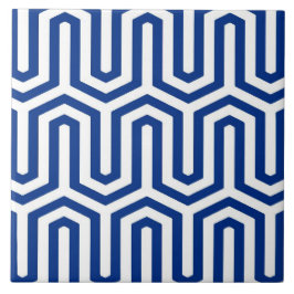 Azulejo Motif egipcio Deco - azul cobalto y blanco
