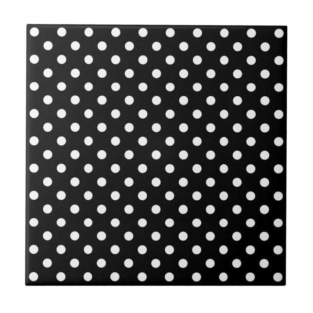 Azulejo Motif Pois Blanc Noir et blanc (Frente)