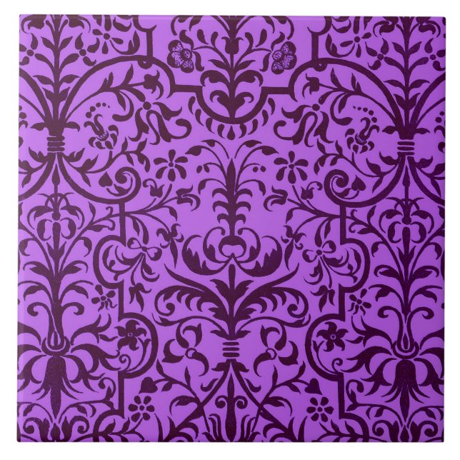 Azulejo Motif victoriano en morado (Frente)