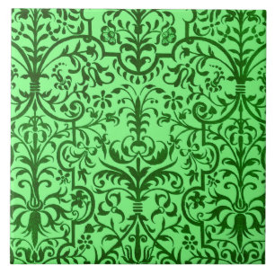 Azulejo Motif victoriano en verde