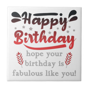Azulejo Motivacional Feliz cumpleaños.