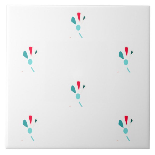 Azulejo Motivo botánico Tile cerámico (Frente)