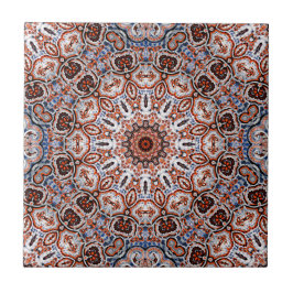 Azulejo Motivo de Mandala de Tonos Neutros