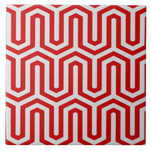 Azulejo Motivo egipcio Deco - rojo y gris