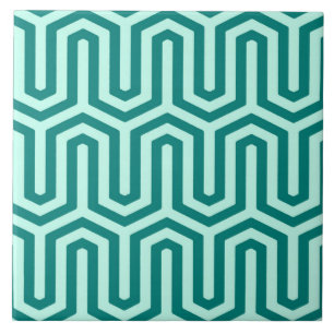Azulejo Motivo egipcio deco - turquesa y agua