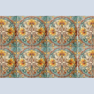 Azulejo Motivo floral Art Nouveau