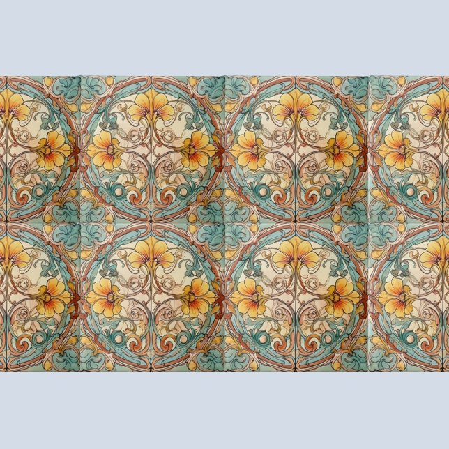 Azulejo Motivo floral Art Nouveau (Subido por el creador)
