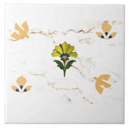 Azulejo Motivos Art Deco sobre mármol falso