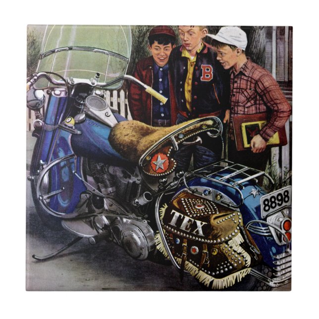 Azulejo Motocicleta de Tex (Frente)