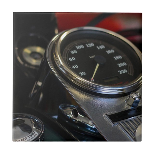 Azulejo Motocicleta motociclista (Frente)