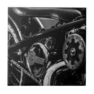 Azulejo Motocicleta Motociclista Paseo Piloto