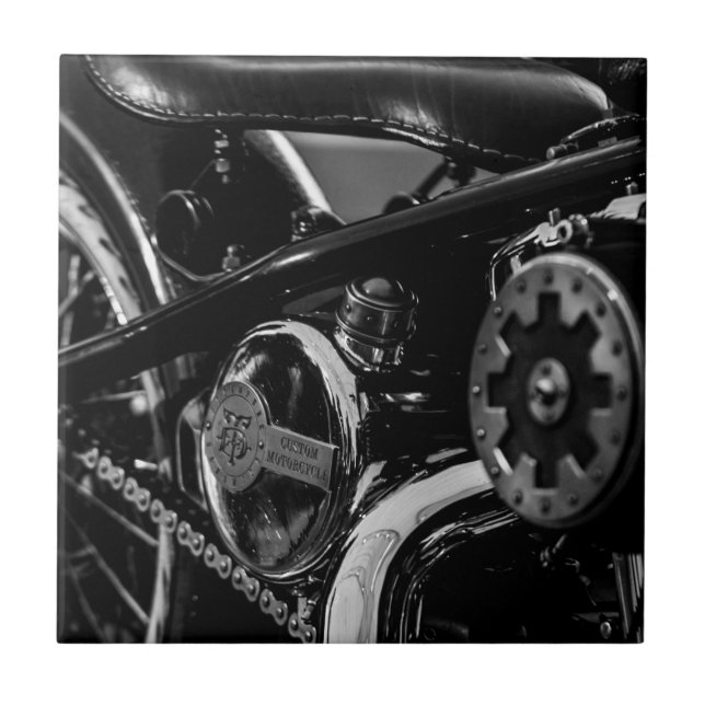 Azulejo Motocicleta Motociclista Paseo Piloto (Frente)