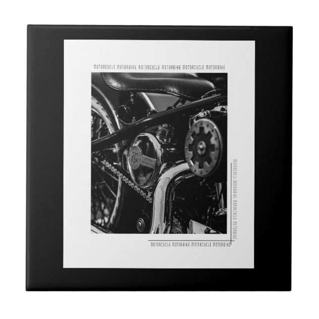 Azulejo Motocicleta Motociclista Rider (Frente)