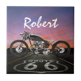 Azulejo Motocicletas de época - Carros - Ruta 66 - SRF