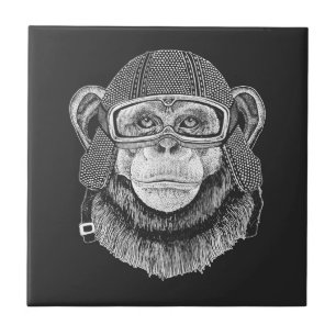 Azulejo Motociclista Chimpanzee