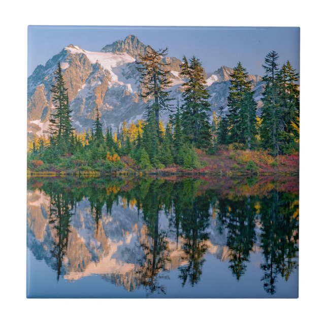 Azulejo Mount Shuksan mirrored in Reflection Lake (Frente)