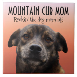 Azulejo Mountain Cur Mom Ceramic Tile