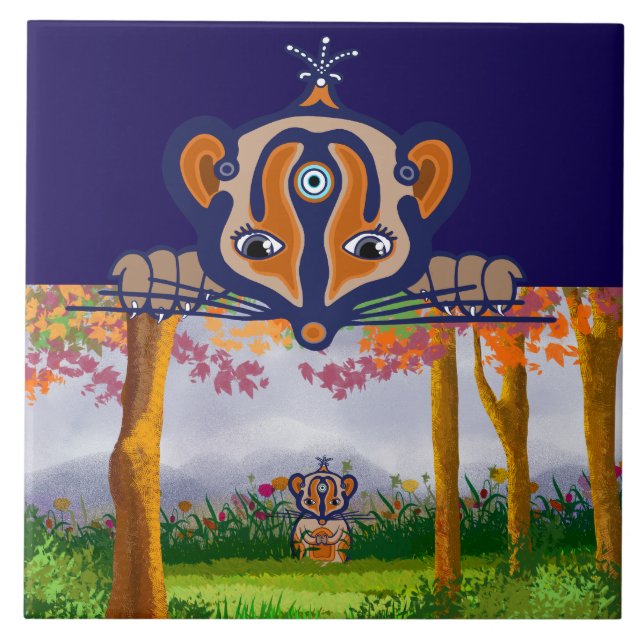 Azulejo Mouse in the field (Frente)