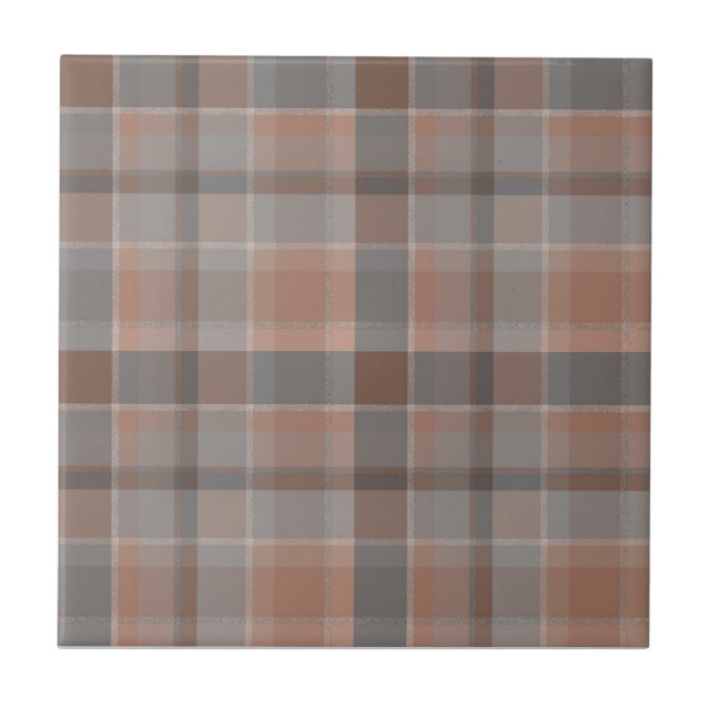 Azulejo Mousse de mocha y cuadros grises (Frente)