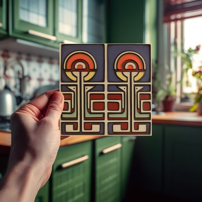 Azulejo Movimiento de artesanías de artes simétricas de fl (Subido por el creador)