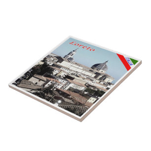 Azulejo MRC013 LORETO Panorama, Marche, Italia,