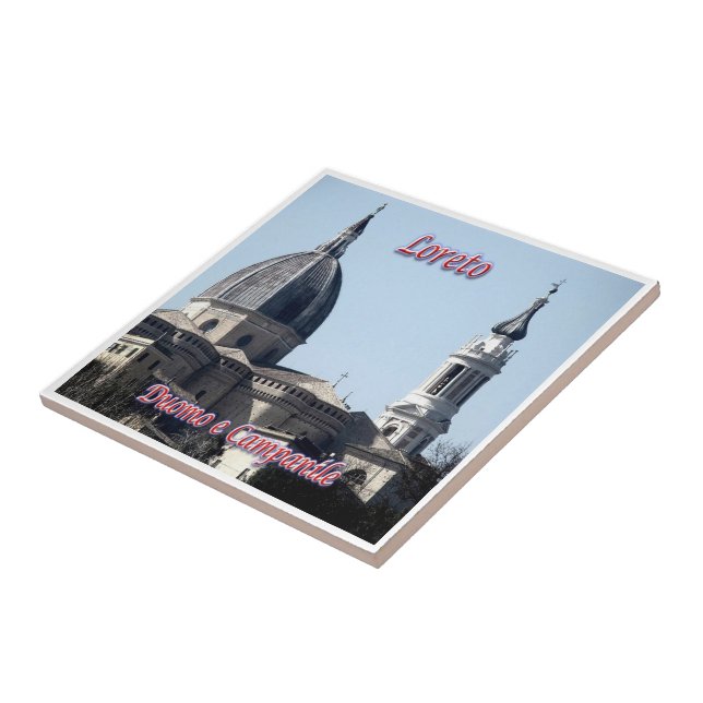 Azulejo MRC015 LORETO, Catedral y Torre Bell, (Lado)