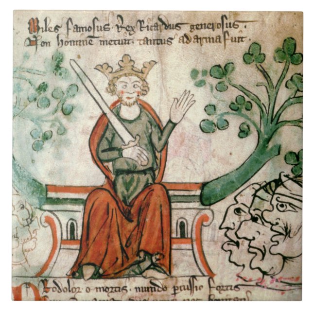 Azulejo Ms Royal 20 A11 Richard I (1157-99) (el León-Hea (Frente)