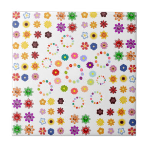 Azulejo Muchas flores