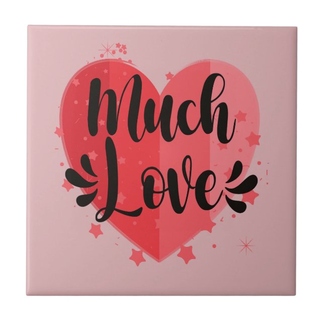 Azulejo Mucho amor, gran corazón (Frente)