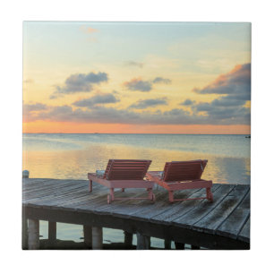 Azulejo Muelle con vista al océano, Belice