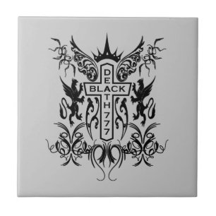 Azulejo Muerte negra 777 - Cruz